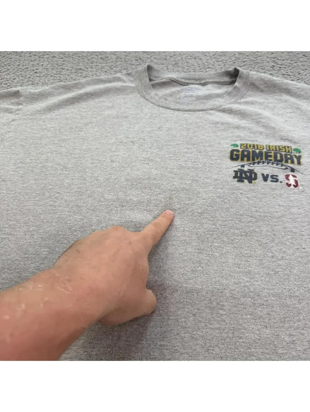 2018 Notre Dame vs Stanford Rivalry Classic Champion T Shirt 2XL NCAA Football